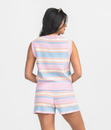 Couch To Cabana Knit Tank - Coastal Crush