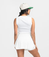 High Neck Performance Tank - Bright White