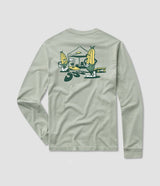 Corn Hole Club Tee LS - Iceberg Green