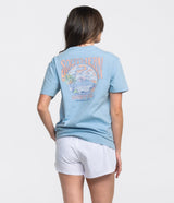 Tropical Sunset Tee SS - Placid Blue