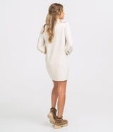 Mockneck Sweater Dress - Linen