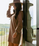 Mockneck Sweater Dress - Russet