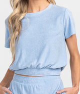 Serving Looks Top - Summer Blue (6656392462388)