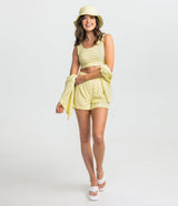 Towel Off Terry Top and Brami Set - Citron