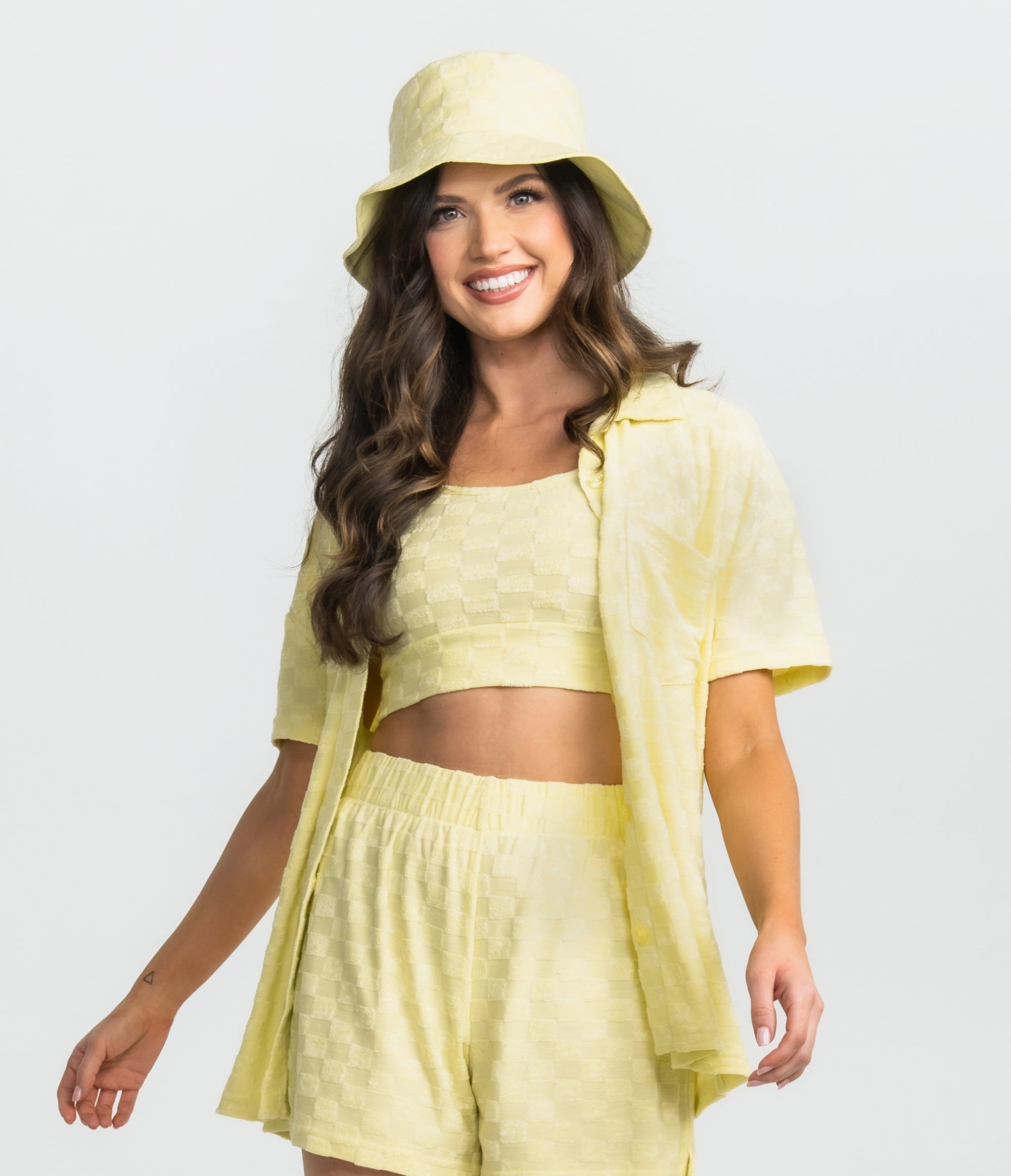 Towel Off Terry Top and Brami Set - Citron