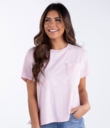 Varsity Blues Tee - Pink Lemonade (4868275011636)