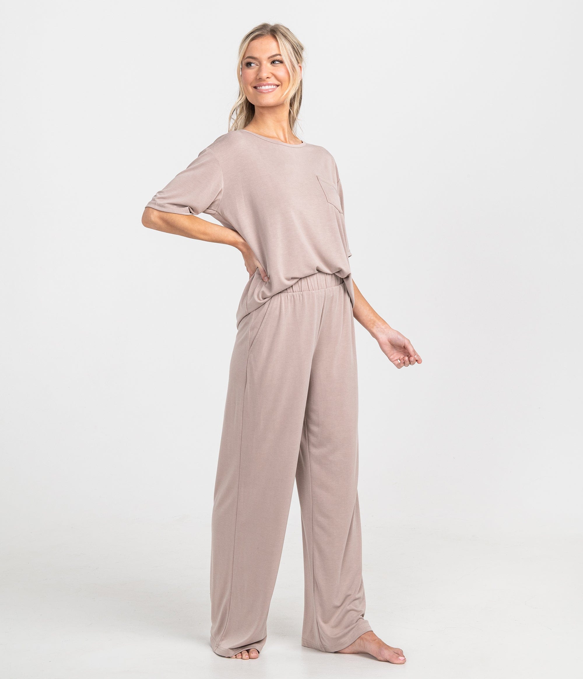 JOMO Modal PJ Pants - Morning Coffee (6671342075956)