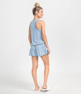 JOMO Modal PJ Tulip Shorts - Celestial Blue (6656393150516)