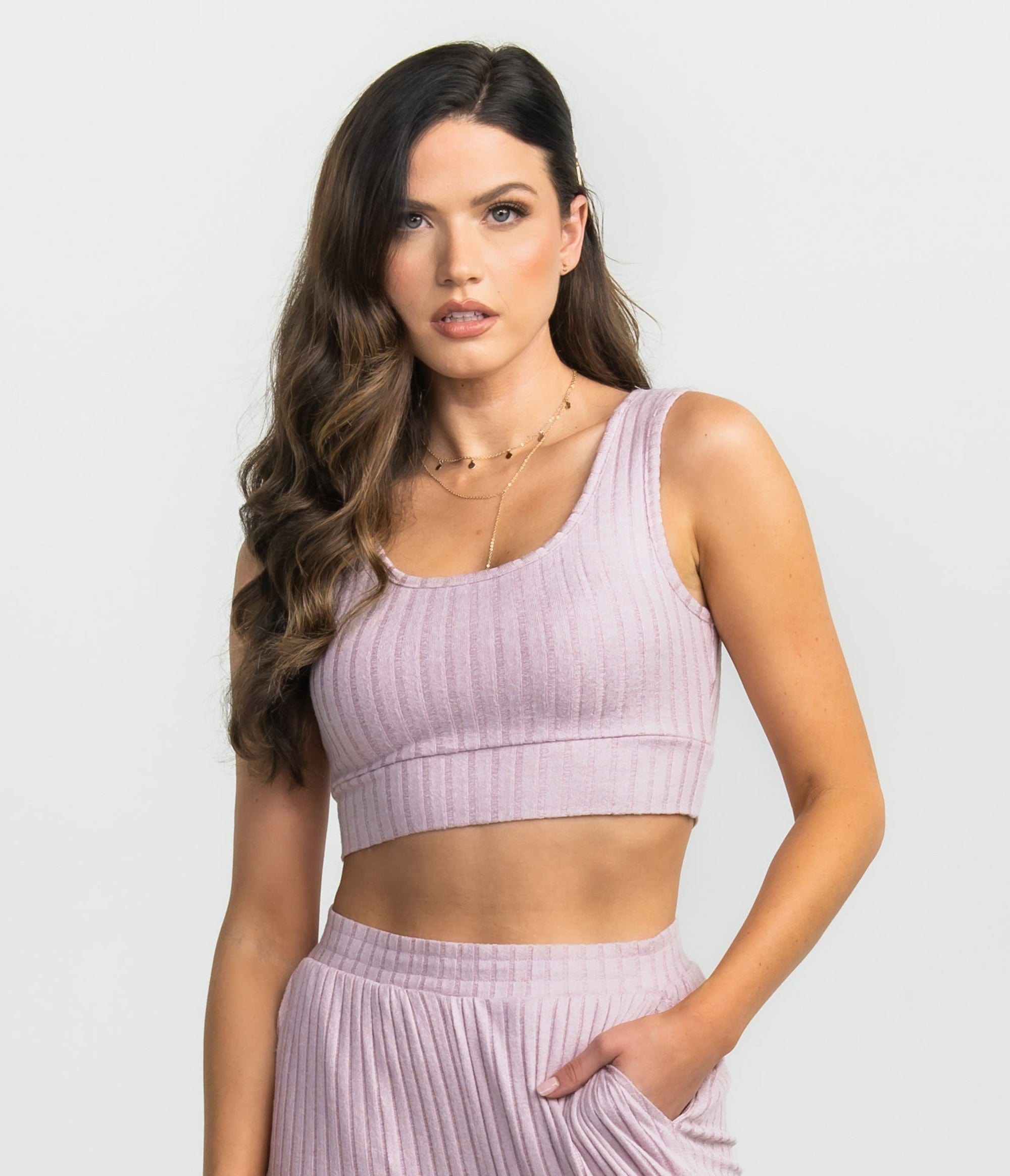 Sincerely Soft Cropped Cami - Mauve Mist