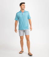 Grayton Heather Polo - Baltic Blue