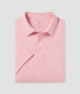 Heather Madison Stripe Polo - Fire Coral