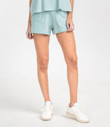 Sadie Slub Knit Shorts - Sea Spray (6652264644660)