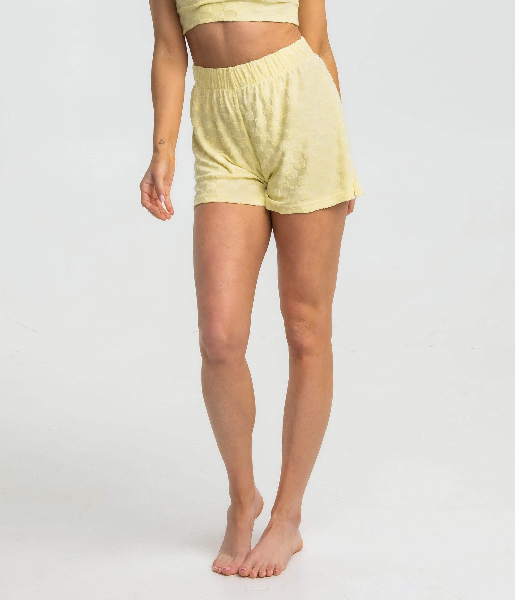 Towel Off Terry Shorts - Citron