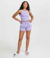 Womens Lined Hybrid Shorts - Purple Rose