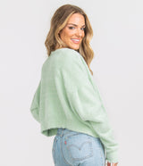 Feather Knit Cardi Cami Set - Mint Julep