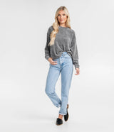 Open Knit Sweater Pullover - Gunmetal (6549440167988)