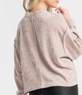 Open Knit Sweater Pullover - Mauve Shadows (6549440200756)