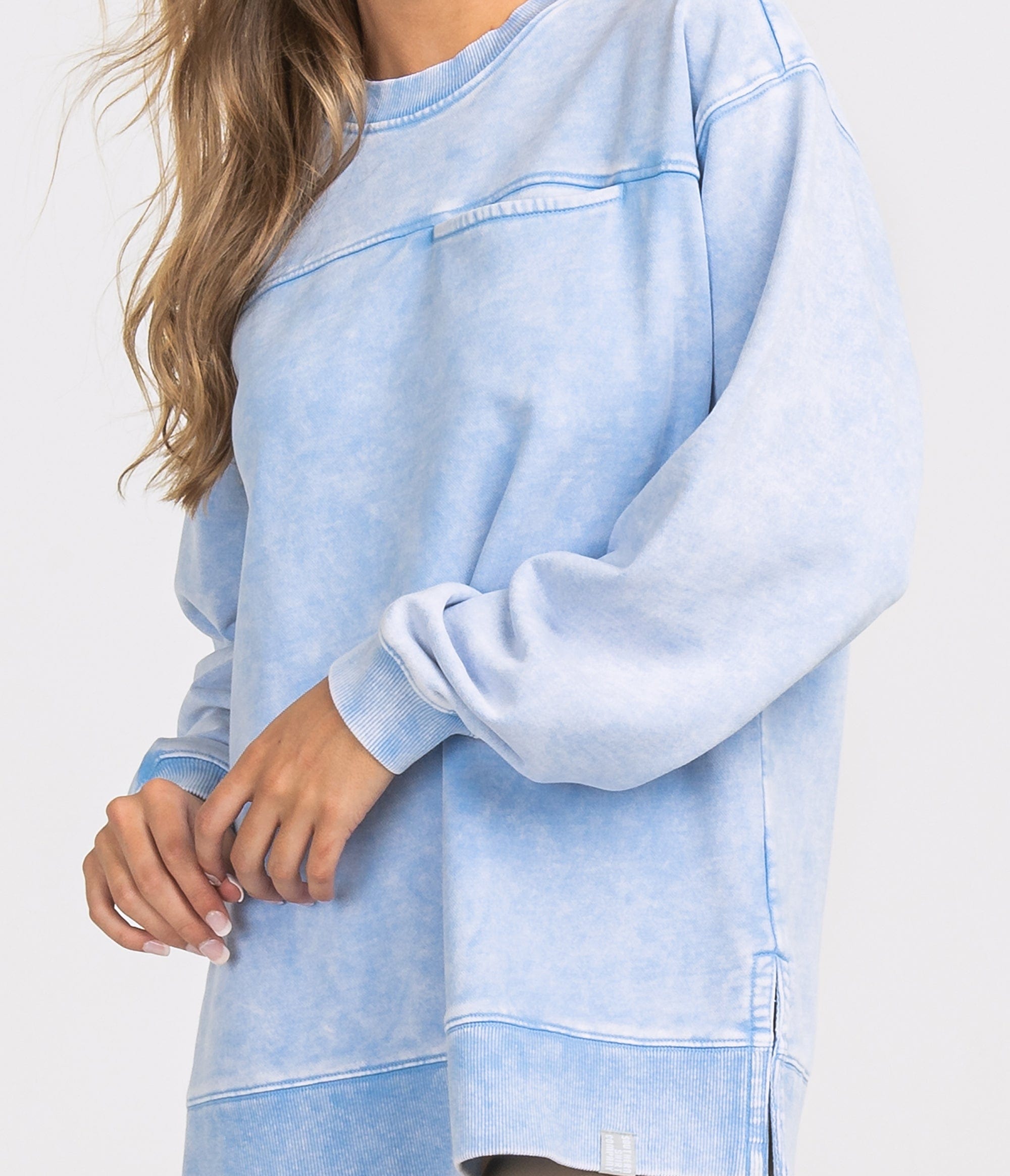 Washed Dad Sweatshirt - Powder Blue