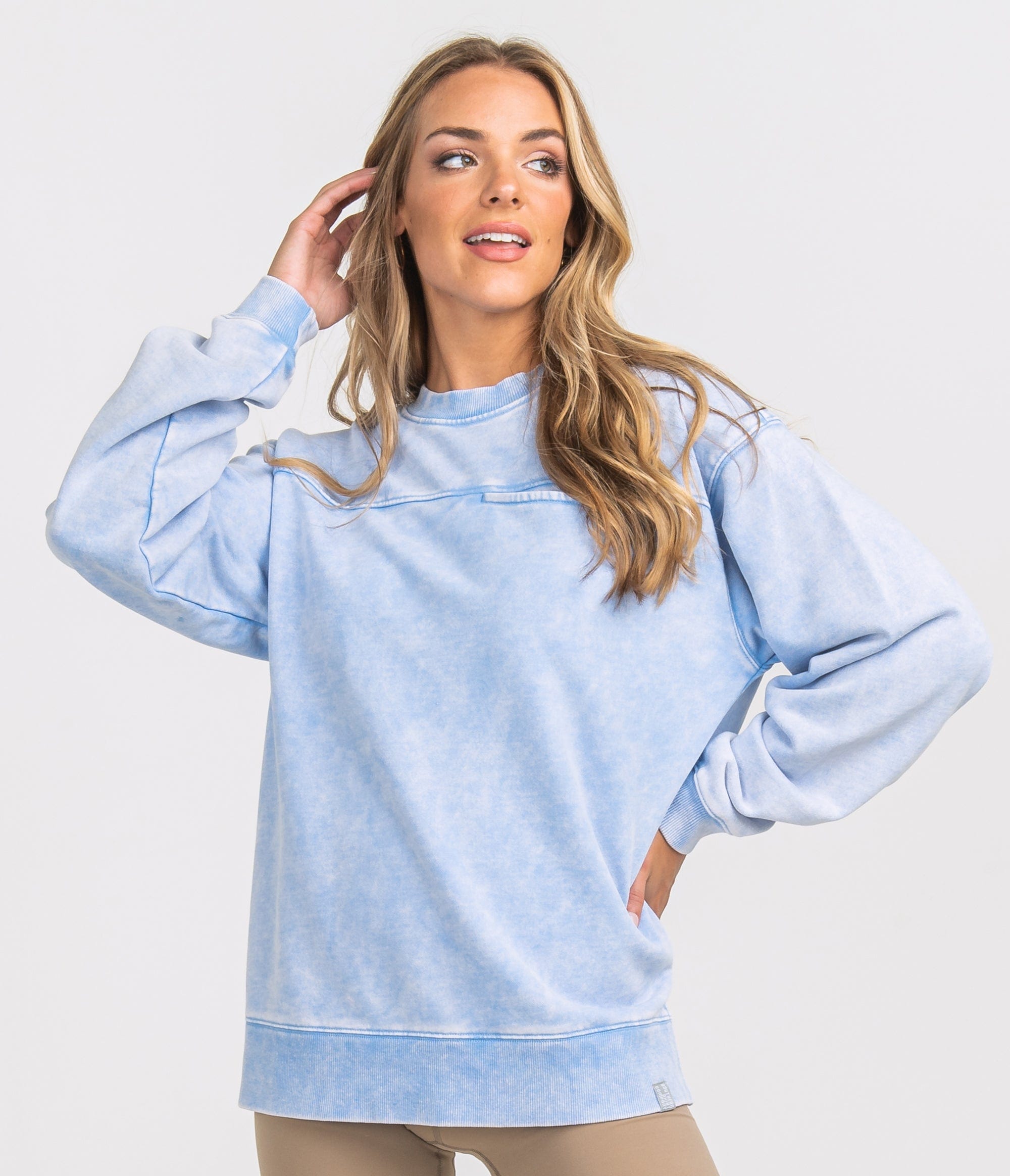 Washed Dad Sweatshirt - Powder Blue