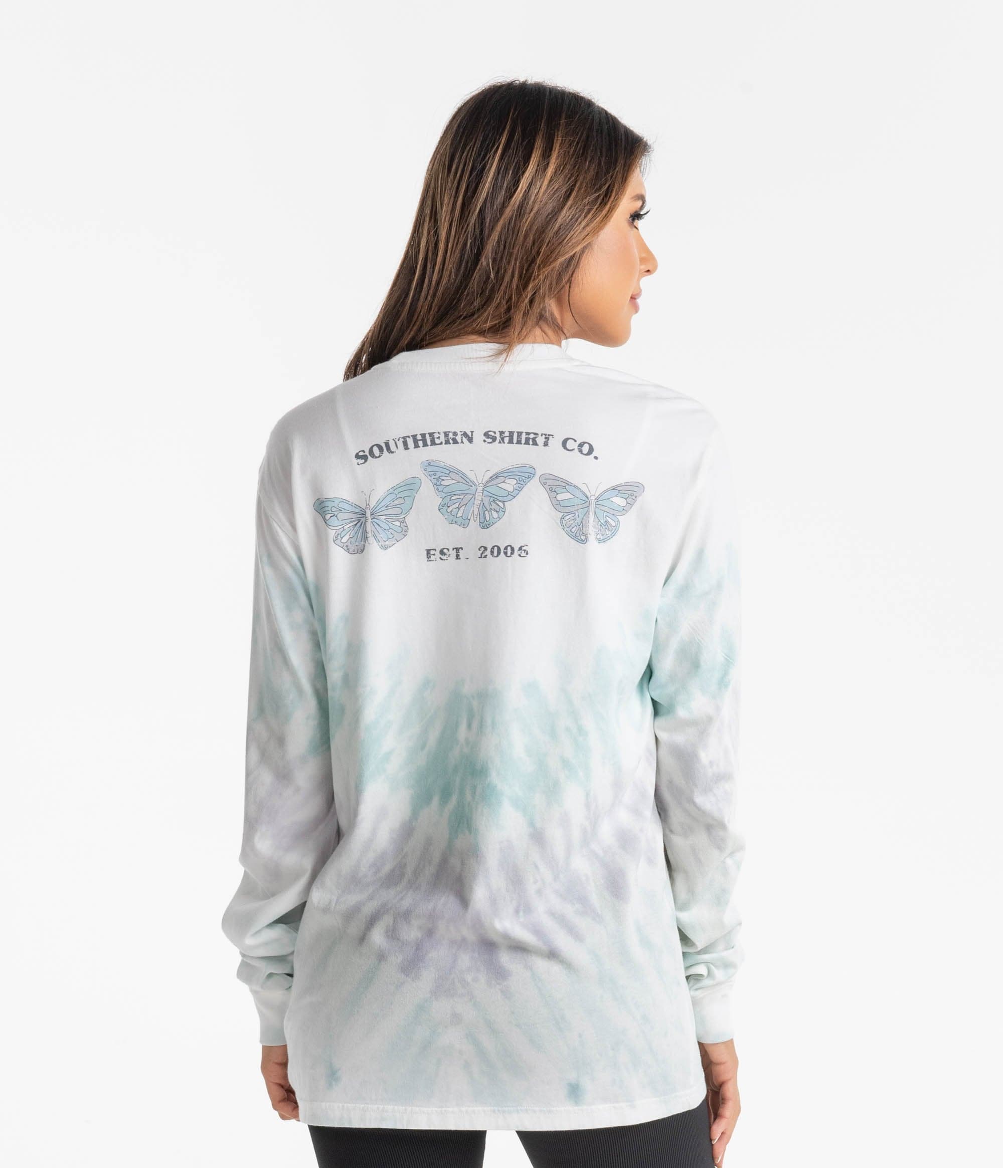 Mariposa Tie Dye Tee LS - Stillwater (6549446393908)