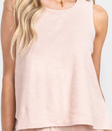 Sadie Slub Knit Tank - Vintage Rose (6652264906804)