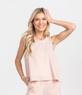 Sadie Slub Knit Tank - Vintage Rose (6652264906804)