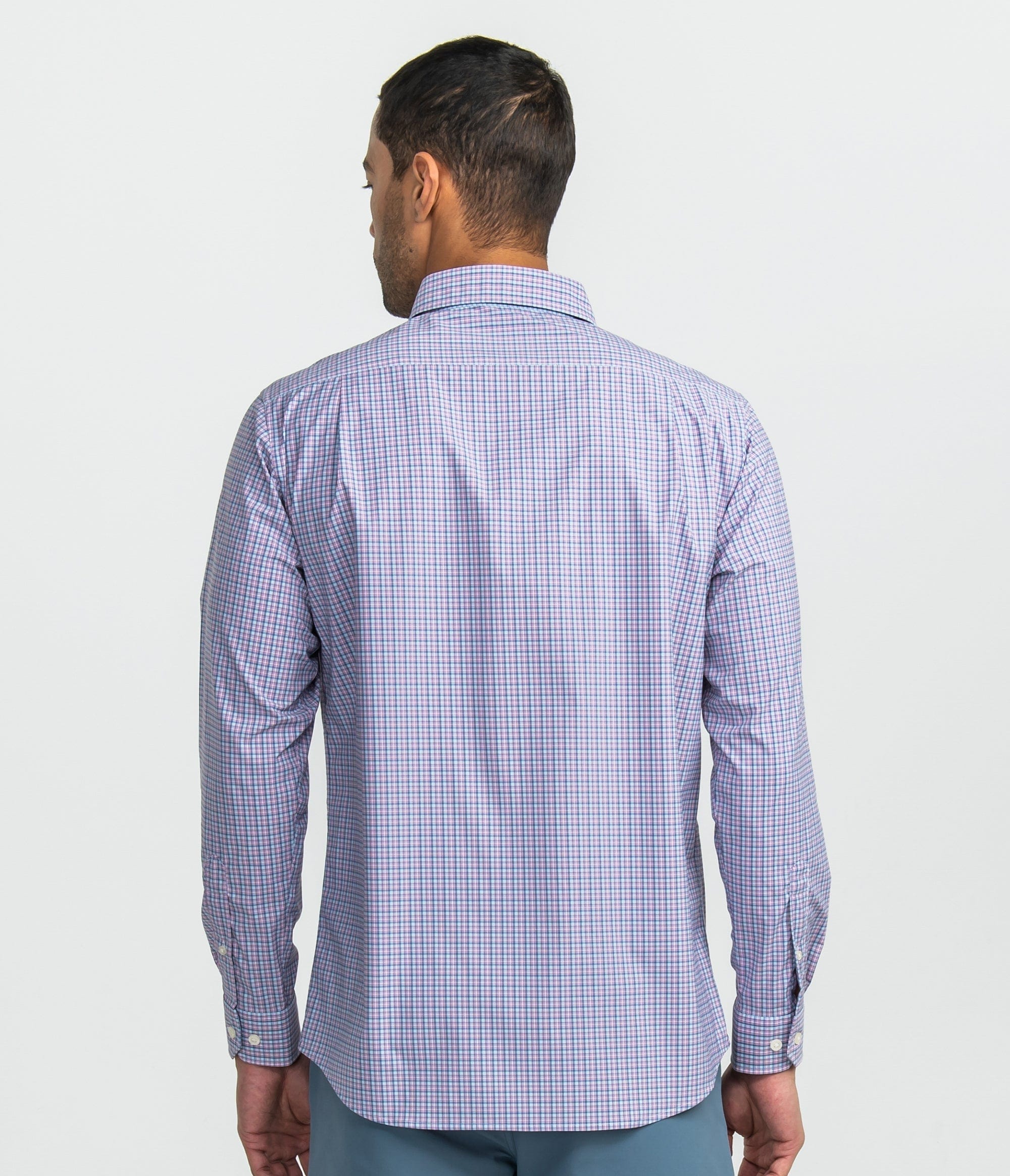 Naples Check LS - Provincial Blue