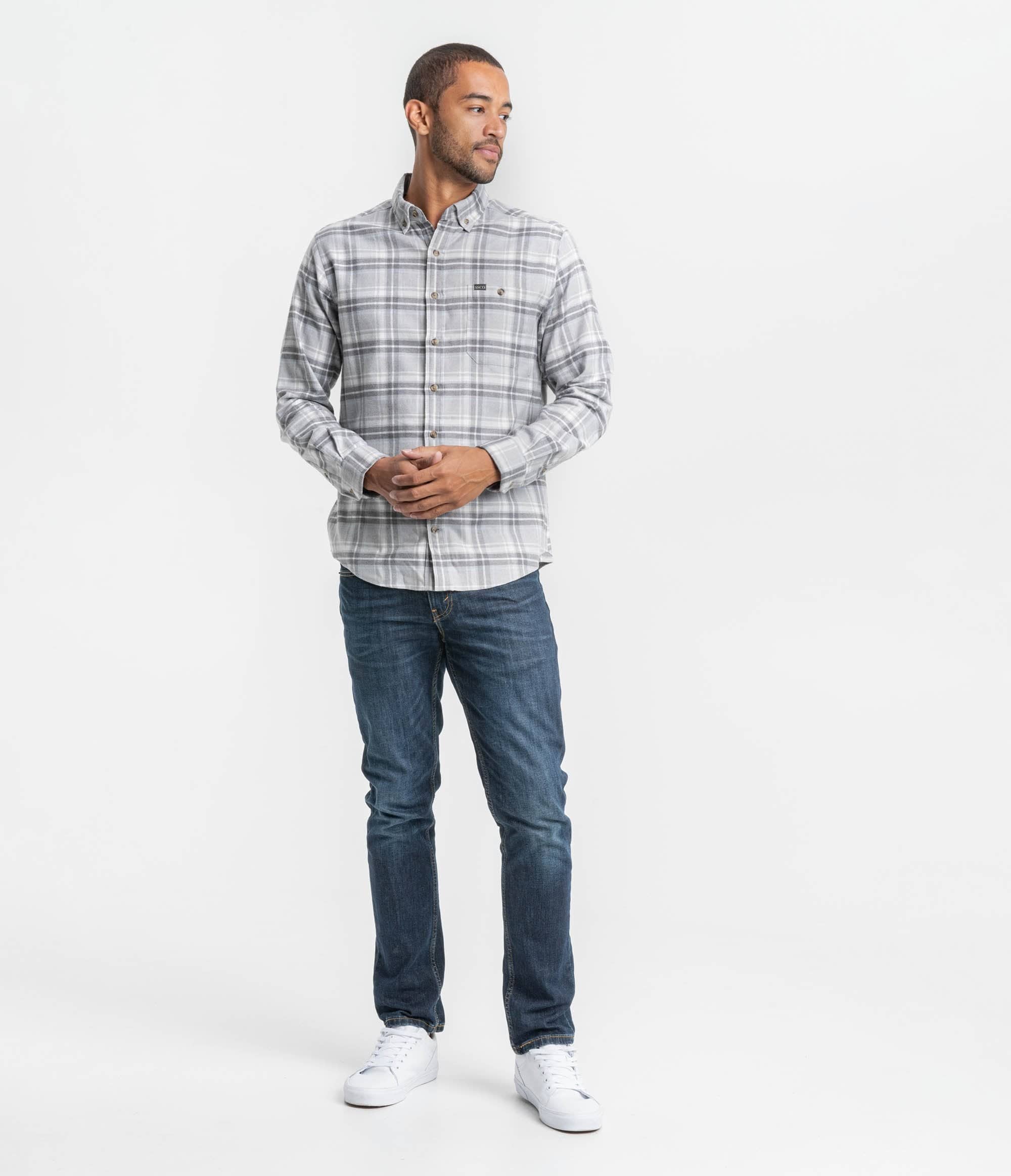 Graystone Flannel LS - Sterling Gray (6549424504884)