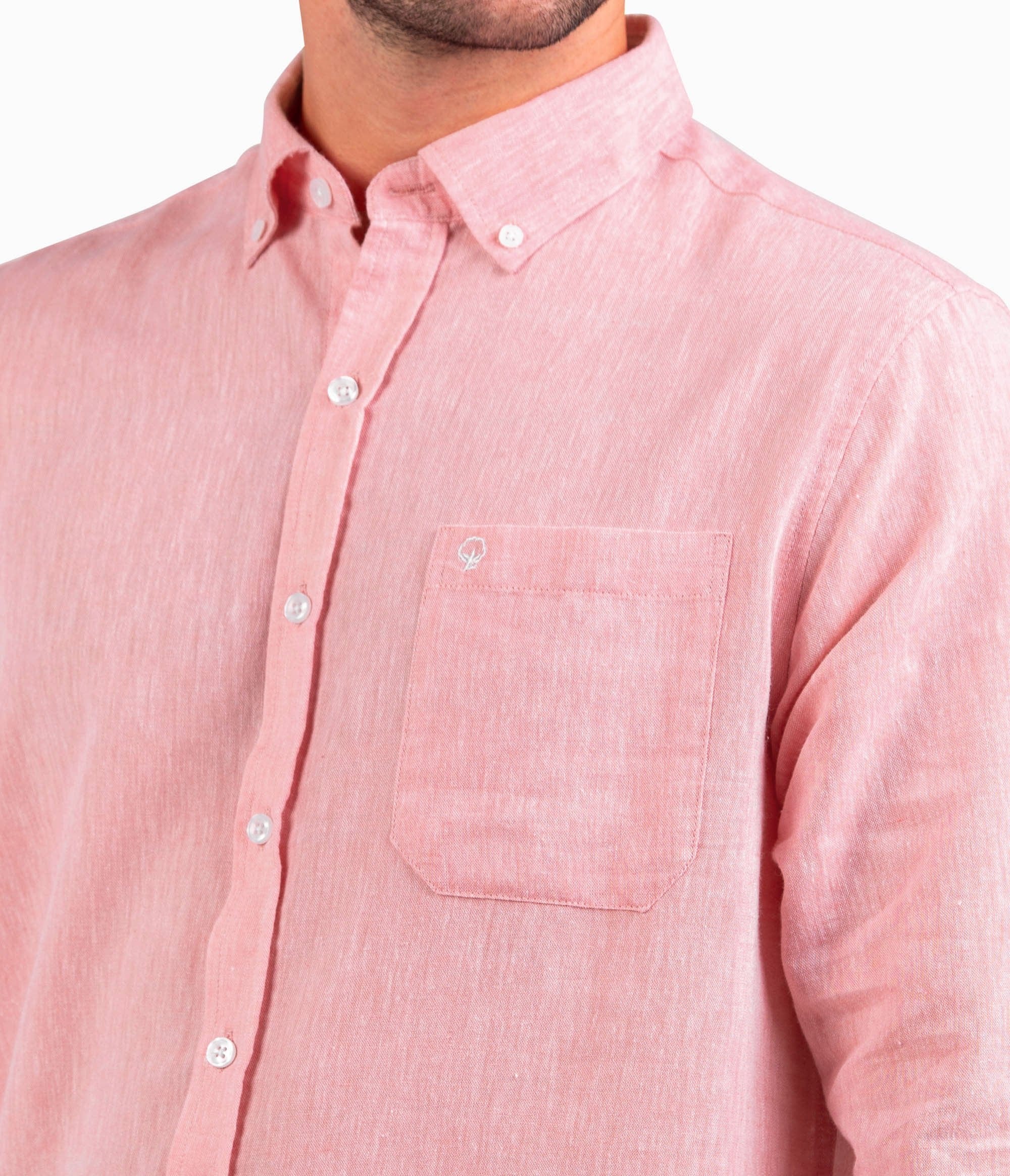 Linen Kiawa Shirt - Conch Shell (4453239521332)