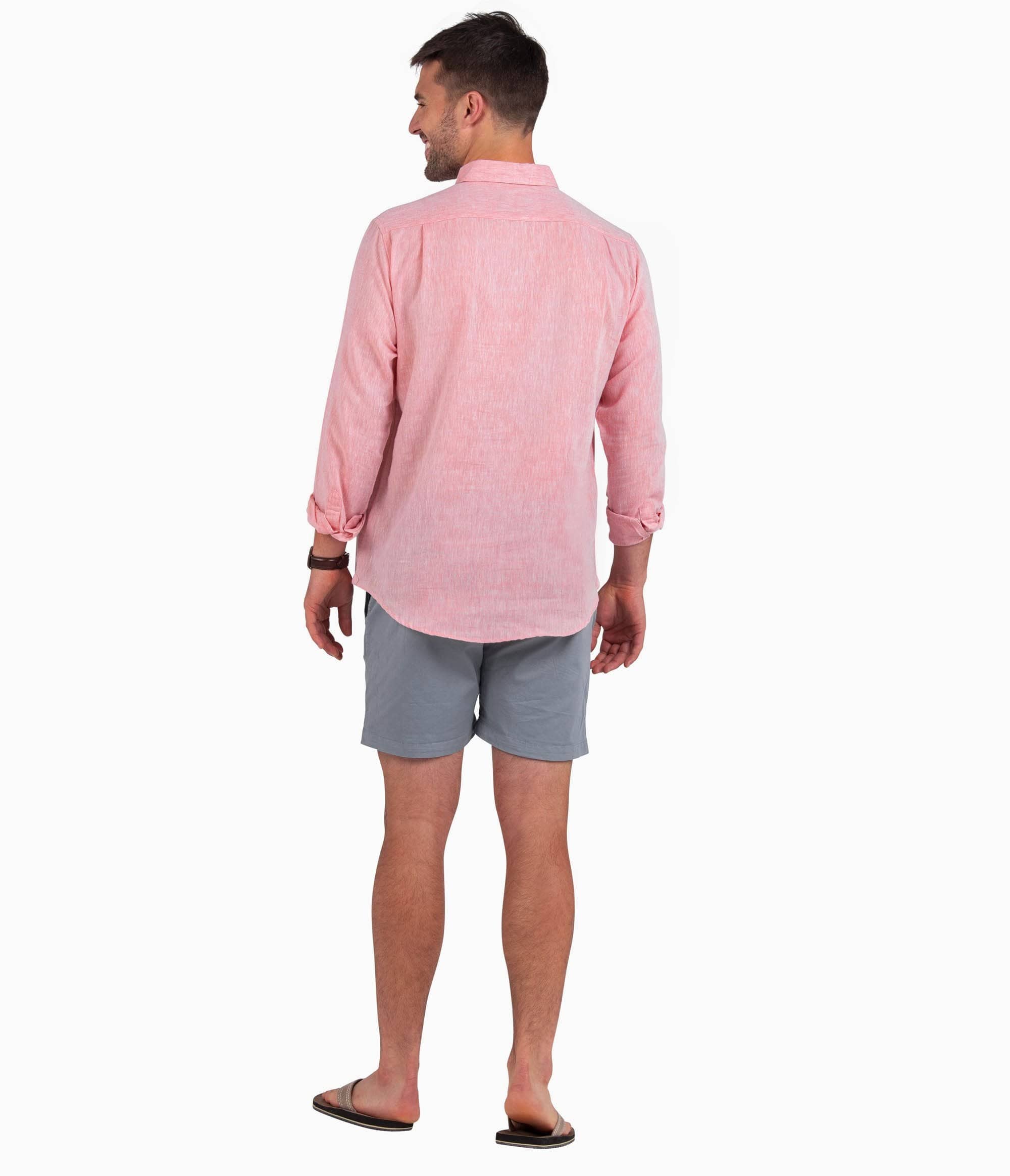 Linen Kiawa Shirt - Conch Shell (4453239521332)